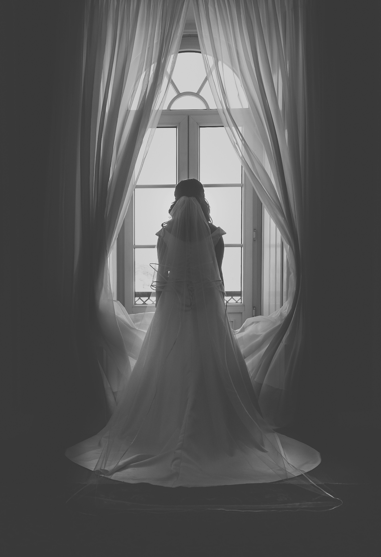Bride by the window